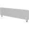 Cloison de bureau rectangulaire grise avec deux supports blancs.