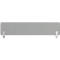 Cloison de bureau grise avec supports.