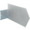 Gray metal construction with plate and rail, diagonal from left to right. The plate has a slightly angled edge.