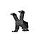 Patère WGX, l. 145 x P 157 x H 175 mm, structure fine, aluminium recyclé, noir
