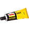 A tube of Pattex Classic glue. Yellow and black, with product name and content indication.