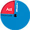 PDCA cycle Ultradex, round, 4 phases, each with its own color, magnetic, Ø 70 mm, magnetic foil, blue