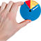 PDCA cycle Ultradex, round, 4 phases, each with its own color, magnetic, Ø 70 mm, magnetic foil, blue