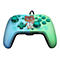 Controller mit Animal Crossing-Design. Grün-blaue Farbverläufe mit Tom Nook und Blatt-Motiven.