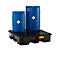 PE-Auffangwanne CEMO 220/4, mit 4 PE-Gitterrosten, B 1230 x T 1230 x H 290 mm, 220 l, für 4 x 200 l Fässer, bis 1200 kg