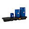 PE opvangbak CEMO 220/4e, met 4 PE roosters, B 2450 x D 660 x H 260 mm, 215 l, voor 4 x 200 l vaten, tot 1200 kg