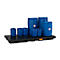 PE opvangbak CEMO 270/8, met 8 PE roosters, B 2480 x D 1280 x H 180 mm, 270 l, voor 8 x 200 l vaten, tot 2400 kg