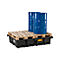 PE-Palettenauffangwanne CEMO 425/4 für 2 Europaletten quer, L 1670 x B 1270 x H 360 mm, 425 l, für 4 x 200 l Fässer, ohne Gitterrost
