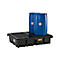 PE-Palettenauffangwanne CEMO 425/4 für 2 Europaletten quer, L 1670 x B 1270 x H 390 mm, 425 l, für 4 x 200 l Fässer, PE-Gitterrost