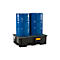 PE palletschacht CEMO 220/2 voor 1 europallet, L 1230 x B 830 x H 360 mm, 220 l, voor 2 x 200 l vaten, stalen rooster