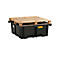 PE palletschacht CEMO 400/4 voor 1 industriepallet, L 1290 x B 1290 x H 480 mm, 400 l, voor 4 x 200 l vaten, zonder rooster