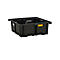 PE palletschacht CEMO 400/4 voor 1 industriepallet, L 1290 x B 1290 x H 480 mm, 400 l, voor 4 x 200 l vaten, zonder rooster