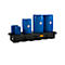 PE palletschacht CEMO 425/4e voor 2 europallets in de lengte, L 2420 x B 880 x H 390 mm, 425 l, voor 4 x 200 l vaten, PE rooster