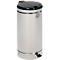 Pedaalemmer Euro Pedal, voor binnengebruik, inhoud 60 l, met handvat &amp; deksel, Ø 350 x H 700 mm, roestvrij staal &amp; kunststof, kiezelgrijs