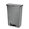 Pedaalemmer Slim Jim®, kunststof, volume 90 liter, met wielen, grijs