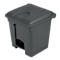 Pedaalemmer van polyetheen 30 l, grijs