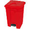 Pedaalemmer van polyetheen 70 l, rood