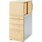 Pedestal Schäfer Shop Genius con armario superior incl. puerta corredera, completamente bloqueable, asa angular, arce