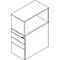 Pedestal Schäfer Shop Genius con estante superior, con cerradura, ranura lateral para asa, blanco