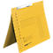 Pendelhefter Falken, Format A4, für bis zu 200 Blatt, Schlitzstanzung, Behördenheftung, Recycling-Karton, gelb, 50 Stück