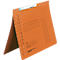 Pendelhefter Falken, Format A4, für bis zu 200 Blatt, Schlitzstanzung, Behördenheftung, Recycling-Karton, orange, 50 Stück