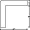 Perfil de protección de esquinas tipo H+, pieza de 1 metro, negro
