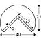Perfil de protección para esquinas tipo A, pieza de 1 m magnética, amarillo/negro