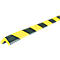 Perfil de protección para esquinas tipo E, pieza de 1 m, amarillo/negro, magnético