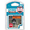 Permanent klevende D1 hoogwaardige vinyl tape, B 12 mm, oranje/zwart