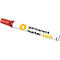 Red permanent marker with a red tip and white barrel. Inscription "permanent marker 300" and logo.