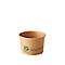 Petits pots pour snacks Pure Papstar, 45 ml, Ø 60 x 41 mm, compostables, en carton, brun, 50 pièces