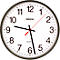 PEWETA Horloge murale à quartz avec mouvement silencieux Ø 250 mm, boîtier en plastique noir, fonctionnement sur pile 1,5 V