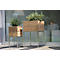 Pflanzbehälter Jan Kurtz Mini Garden, Edelstahl/reyceltes Teak-Holz, B 250 x T 250 x H 530 mm