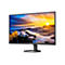 Ein schwarzer Philips-Monitor, der ein Landschaftsbild mit Sonnenuntergang zeigt. Das Display hat einen schwarzen Rahmen, einen Ständer und das Philips-Logo.