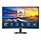 Ein schwarzer Philips-Monitor mit 27-Zoll-Diagonale. Auf dem Bildschirm eine Landschaftsdarstellung, darunter Logos und Texte.