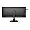 RÃ¼ckseite eines schwarzen Monitors mit Philips-Logo, Halterung, AnschlÃ¼ssen und Metallteil.