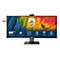 Ein 40 Zoll Philips Monitor mit buntem Hintergrund, Merkmalen und Logo.