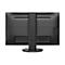Schwarz Monitior RÃ¼ckseite. Der Monitor hat einen StandfuÃŸ und einen schwarzen StandfuÃŸ.