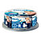 Eine Packung Philips CD-Rs, 25 Stück. Aufgedruckt: 'Inkjet printable CD-R', 700 MB, 80 min, 52X speed. Kind mit Wasser umgeben.