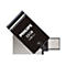 Schwarzer USB-Stick von Philips. Aufschrift: Philips, 32GB, USB 3.1. Silberner USB-C-Anschluss.