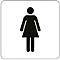 Pictogram 'Dames'; 160 x 160 mm, zelfklevend, 5 stuks