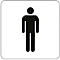 Pictogram 'heren', folie zelfklevend