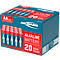Piles alcalines Mignon AA/LR6, 1,5 V, 20 p.