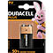 Pile Duracell Plus 9V dans son emballage d'origine avec le lapin Duracell.
