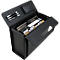 Pilot case Alassio, avec poignée, avec compartiment pour ordinateur portable, cuir de vache, noir
