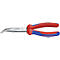 Pince à bec long demi-rond 200 mm à mâchoire chromée courbée