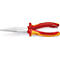 Pince à bec plat L.200mm droit VDE avec oeillet Gaines multi-composants KNIPEX