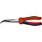 Pince longue et incurvée, revêtue de rouge et de bleu. Inscription : KNIPEX, MADE IN GERMANY.