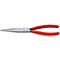 Pince à bec effilé Knipex, pince argentée avec poignées rouges, nom du produit visible.
