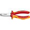 Pince Knipex, rouge-jaune, isolée 1000 V, en détail. Inscription : 13 46 165, Knipex.
